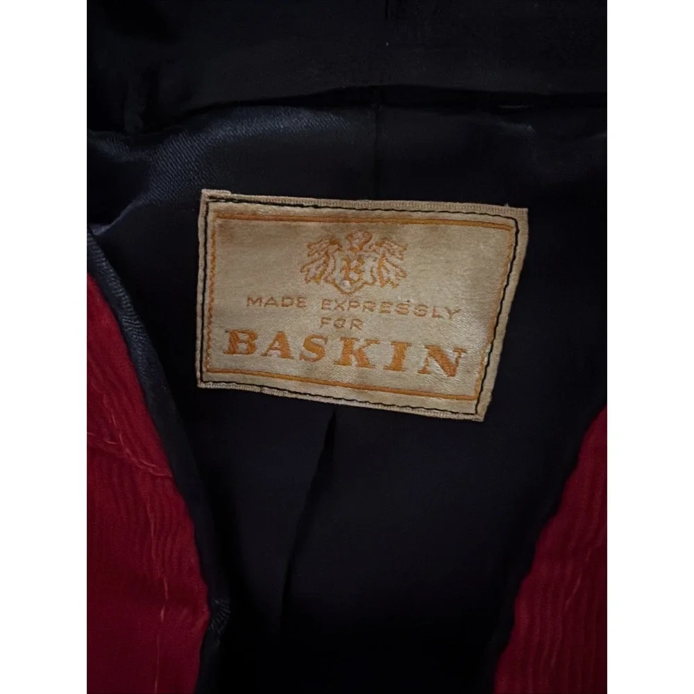 VTG 50-60s Baskin Chicago Mens Large , Red Corduroy Smoking Jacket Lounging Robe
